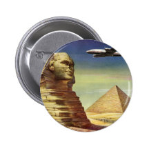 Pyramides vintages Egypte Gizeh de désert d'avion  Pin's