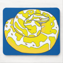 Python Mousepad 2 (bleu) de boule albinos Tapis De Souris