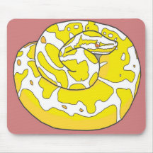 Python Mousepad 2 (rose) de boule albinos Tapis De Souris
