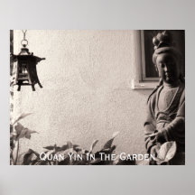 Quan Yin dans le jardin Posters