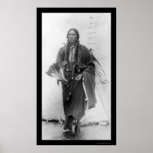 Quanah Parker, Comanche Indische Leider 1909 Print
