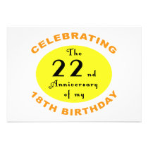 quarantième Cadeau de bâillon d'anniversaire invitations