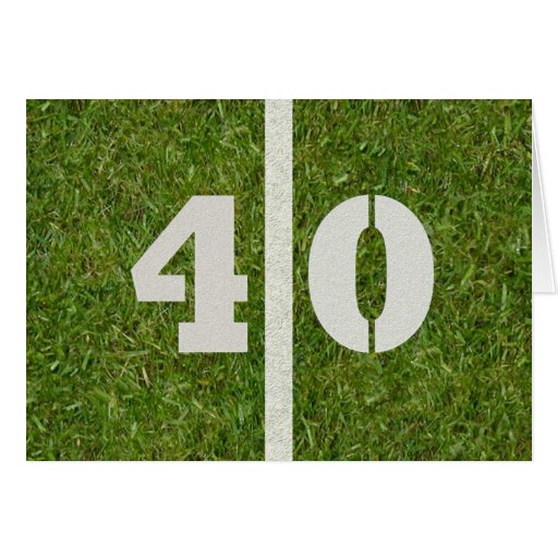 Quarantième carte heureuse du football d'anniversa
