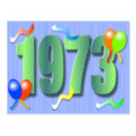 Quarantième carte postale 1973 d'anniversaire