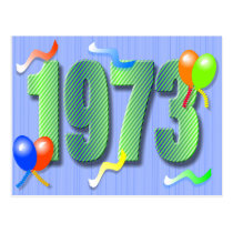 Quarantième carte postale 1973 d'anniversaire cartes postales