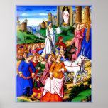 "Quatre licornes mènent le cortège " Poster