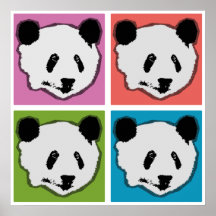 Quatre ours panda posters