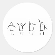 Quatre personnes autocollants