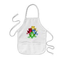 Quatre T-shirts et cadeaux de grenouilles Tablier