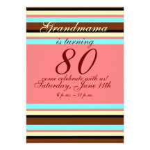 quatre-vingtième invitation d'anniversaire