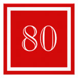 quatre-vingtième Invitation de fête d'anniversaire