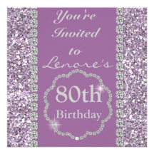 quatre-vingtième Invitation de fête d'anniversaire