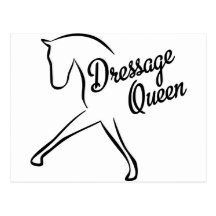 queen dressage carte postale
