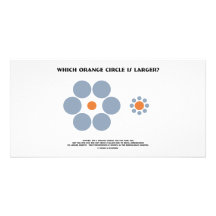 Quel cercle orange est plus grand ? (Ebbinghaus) Cartes Avec Photo