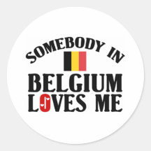 Quelqu'un en Belgique m'aime Autocollants