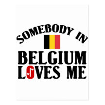 Quelqu'un en Belgique m'aime Carte Postale