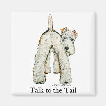 Queue de Fox Terrier de fil Magnets Pour Réfrigérateur