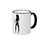 Queue Silhoulette de rougets communs de Bowfishing Tasse