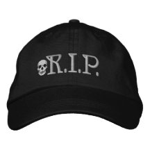 R.I.P. Chapeau brodé par crâne