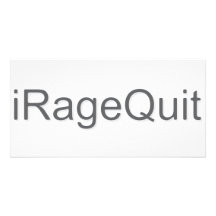 rage d'iRageQuit stoppant le Gamer Cartes De Vœux Avec Photo