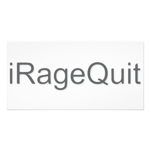 rage d'iRageQuit stoppant le Gamer Cartes De Vœux Avec Photo