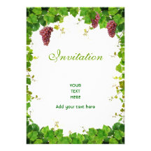 Raisins et invitation de vigne