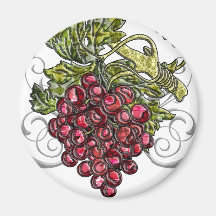 Raisins rouges aimant