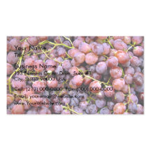 Raisins rouges frais de globe modèle de carte de visite