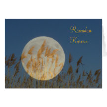 Ramadan Kareem - collage de pleine lune Cartes De Vœux