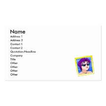 Ran a les yeux pourpres et le sunglasse de cheveux cartes de visite personnelles