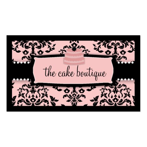 Rangée de la cerise sur le gâteau 311 - rose doux  cartes de visite personnelles