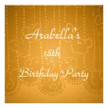 Rappel de jaune de fête d'anniversaire d'invitatio