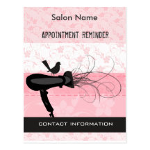 Rappel de rendez-vous de salon de beauté carte postale