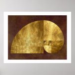 Rapport d'or, spirale de Fibonacci