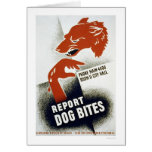 Rapportez les morsures de chien WPA 1941 Cartes De Vœux