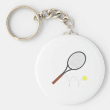 Raquette et boule de tennis porte-clé
