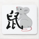 rat avec le caractère tapis de souris