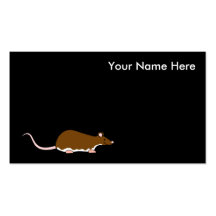 Rat d'animal familier de Brown. Berkshire, ventre  Cartes De Visite Personnelles