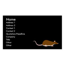 Rat d'animal familier de Brown. Berkshire, ventre  Cartes De Visite Professionnelles