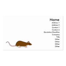 Rat d'animal familier de Brown. Berkshire, ventre  Cartes De Visite Personnelles