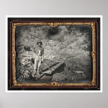 Ravin auburn, 1852 par Joseph Blaney Starkweather Affiches
