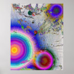 Rayon de soleil d'émail, signature d'art affiche