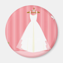 rayure de rose de robe de mariage aimant