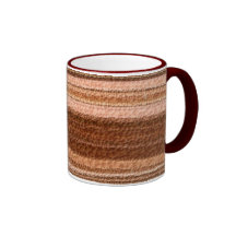 Rayures en céramique de chocolat tasses