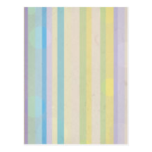 rayures en pastel douces carte postale