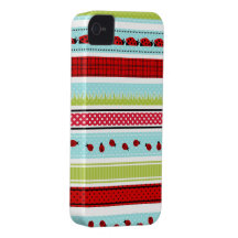Rayures estivales de coccinelle coque iPhone 4 Case-Mate
