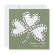 Rayures et faire-part de mariage d'Irlandais de sh