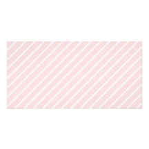 Rayures pâles de diagonale de rose de pêche cartes avec photo