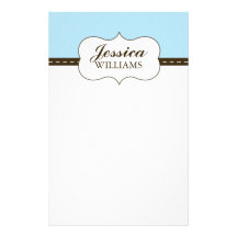 Rayures roses papier à lettre personnalisable