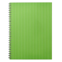 Rayures vert pomme de sucrerie carnet à spirale